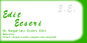 edit ecseri business card